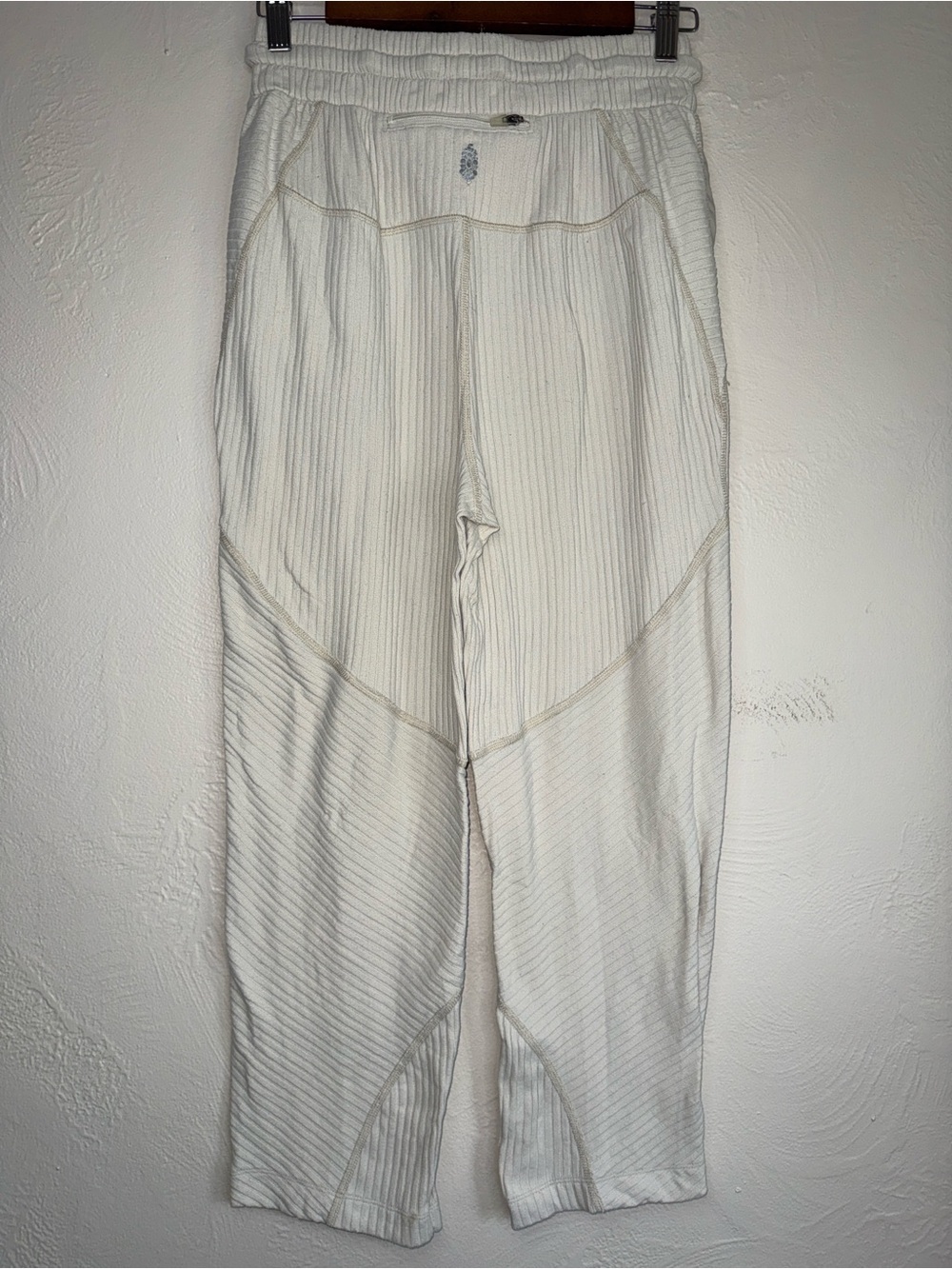 Free People Movement Ribbed Jogger Lounge Pants Cream XS